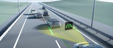 Realiza cambios de carril de manera segura