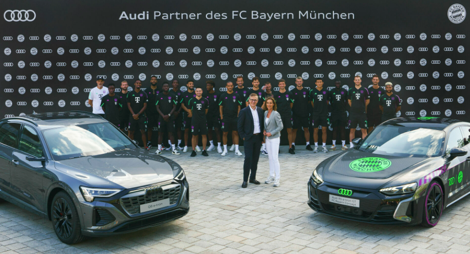 Jugadores del Bayern de Múnich reciben autos eléctricos de Audi