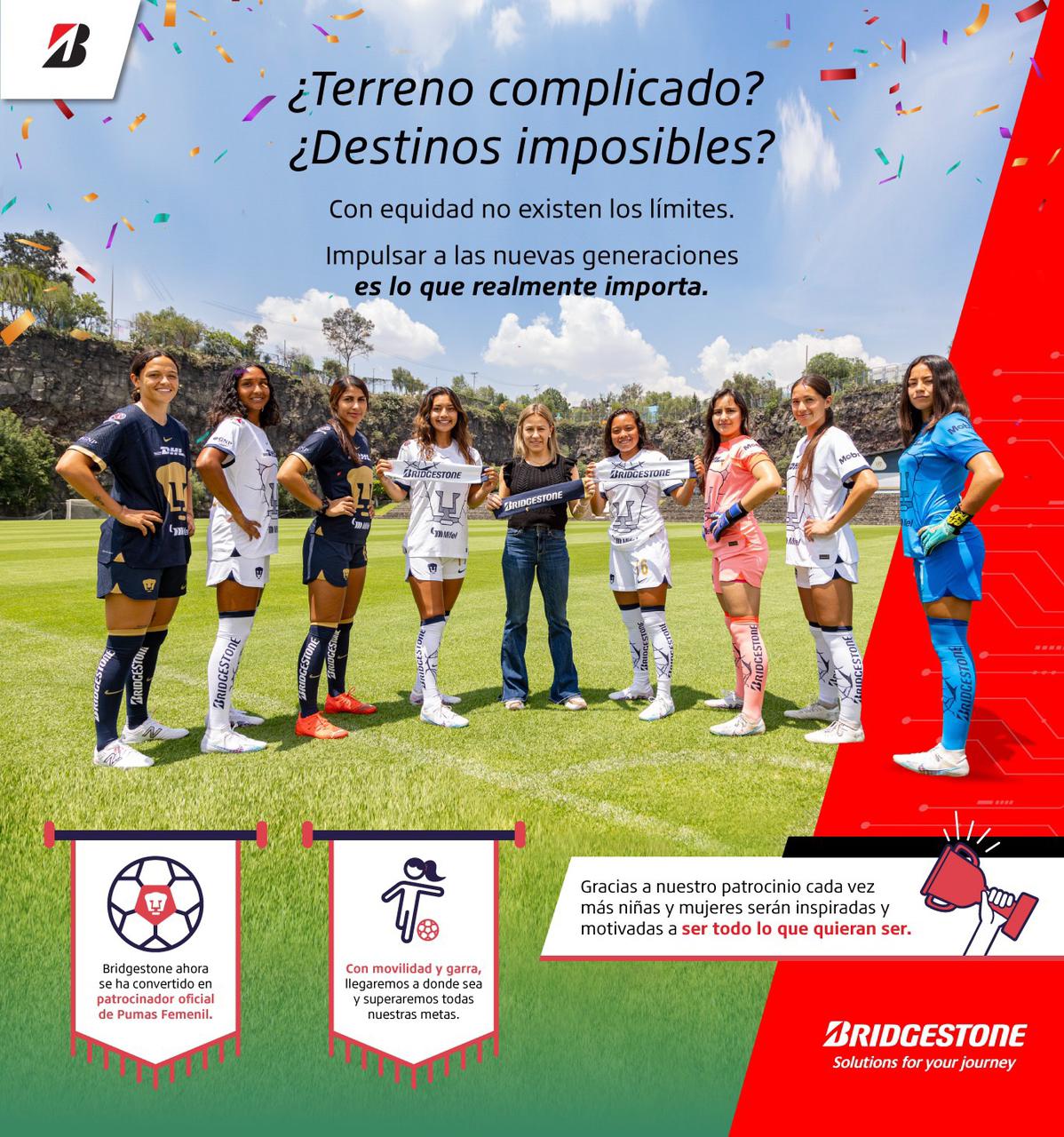 Bridgestone se convierte en patrocinador oficial de Pumas Femenil